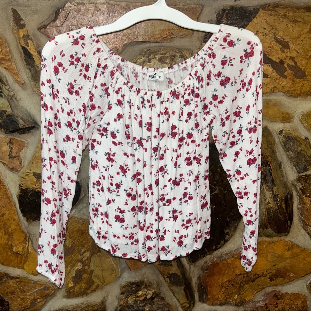 Hollister cute classic floral top sz XS